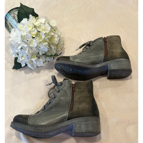 NAOT Footwear Women's Groovy Boot Vintage Smoke and Olive Green, Size 39 - Picture 5 of 9